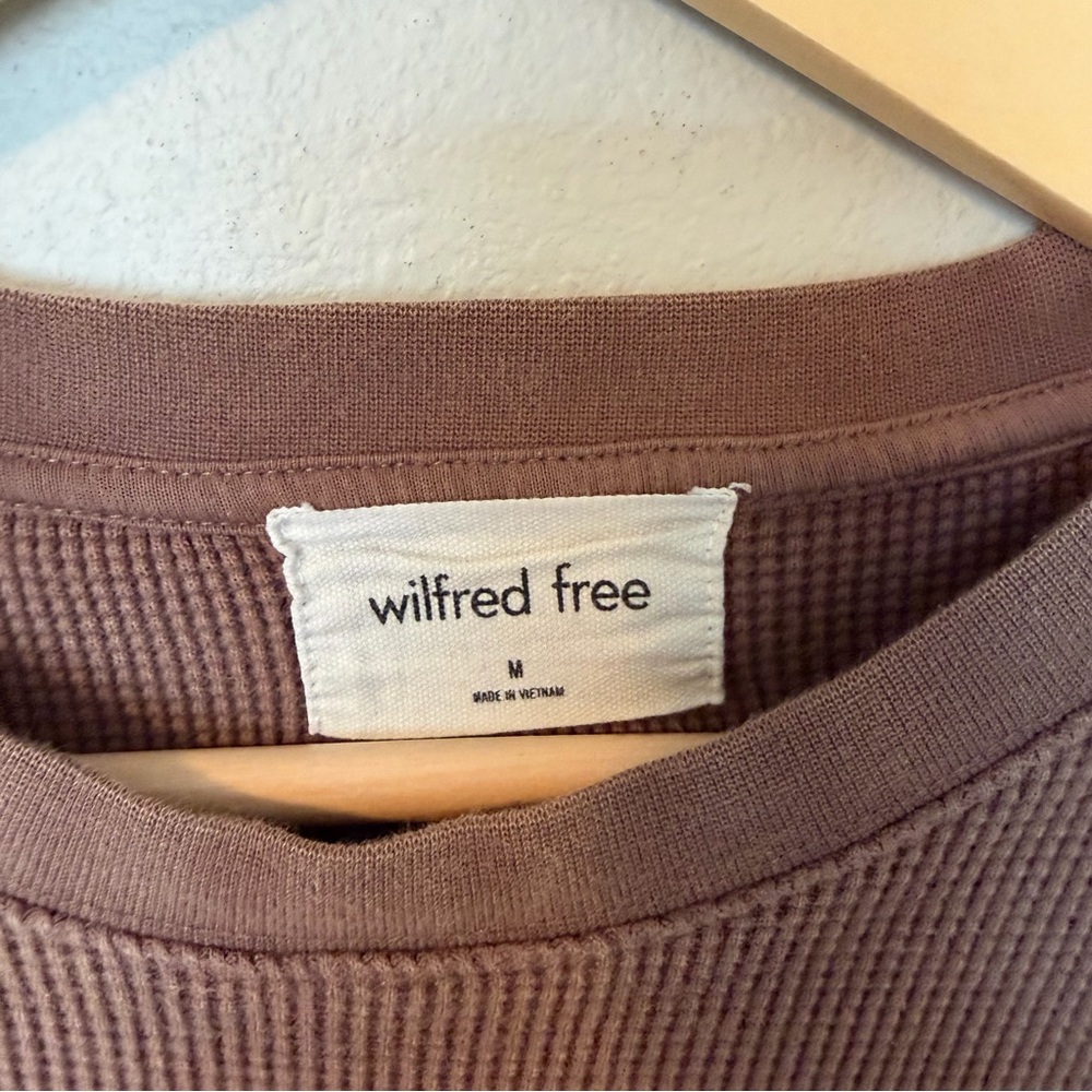 Wilfred Free Brown Waffle Knit Top - Picture 2 of 5